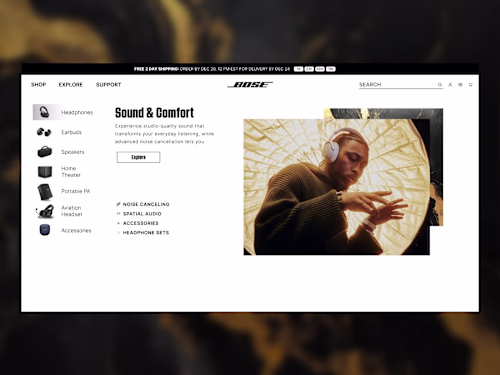 Bose | Menu Shopify