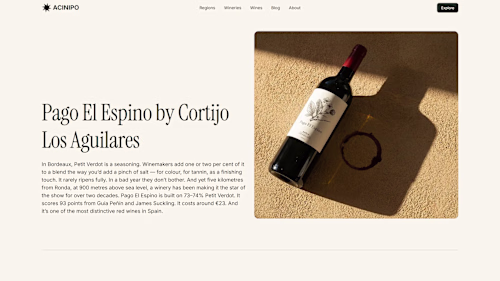 Wine editorial design