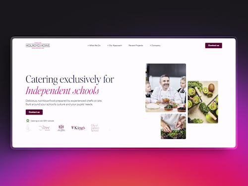 Holroyd Howe - Web Development for a £100m+  school caterer