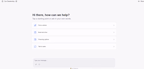 AI customer support agent designed