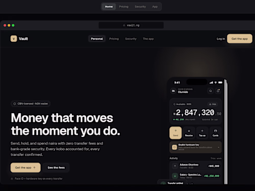 Vault — Interactive Showcase