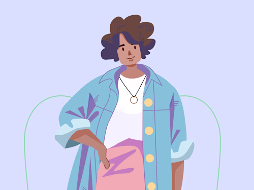 Smart Casual Vector Girl Illustration. :: Behance