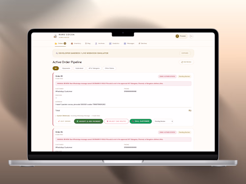 End-to-End WhatsApp Order Automation Engine