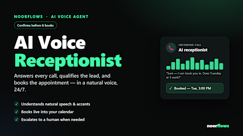 AI Voice Receptionist — books