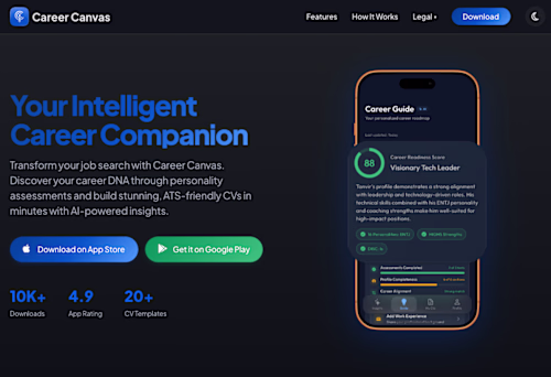 Career Canvas — an AI career coach and CV studio, live on iO...