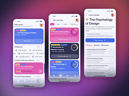 ByteLearn.AI - a bite-sized learning app concept