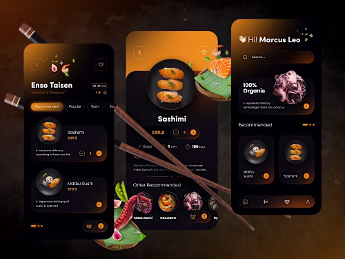 Japanese Restaurant App UI Design