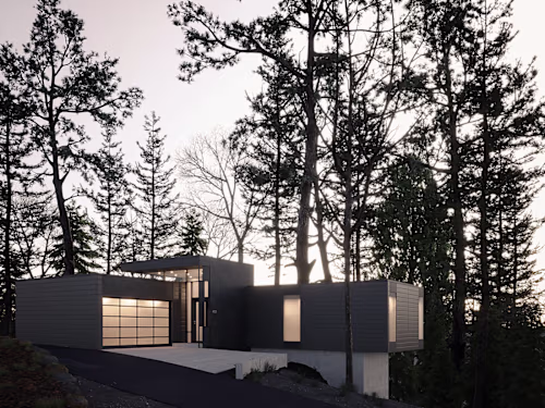 Villa Exterior 3D Render
