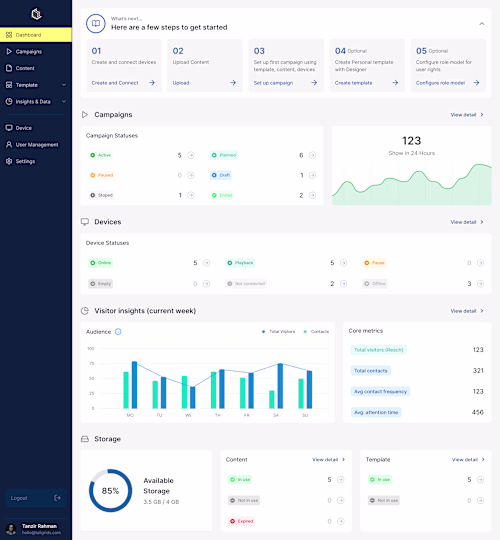 CMS Dashboard for Public Ad Displays
