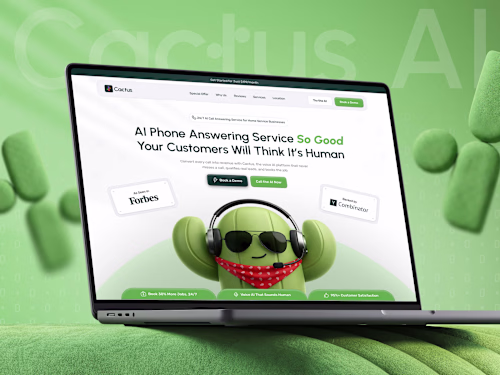 Landing Page Design & Webflow for AI Calls Service