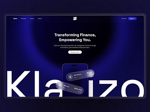 Fintech website design