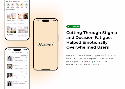 Resona: Reducing Decision Fatigue | UX Case Study
