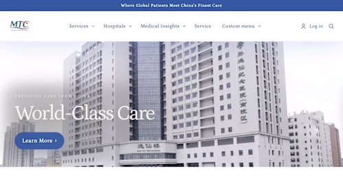 Medical Tour To China — Custom Shopify Platform