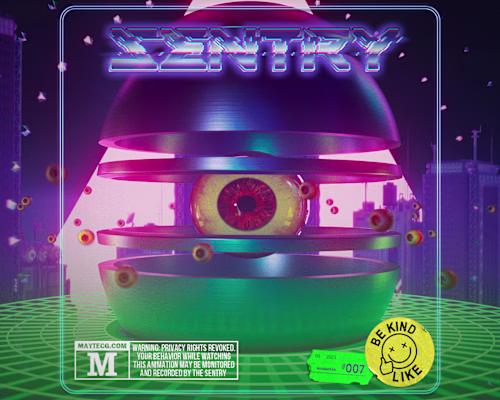 "Sentry" - 80s sci-fi inspired motion graphics animation