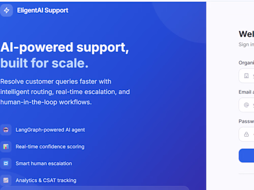 Multi-tenant AI customer support platform