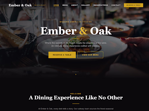 Ember & Oak — Modern American Cuisine