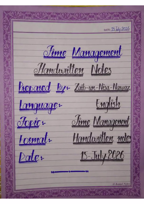 Premium English Handwriting Sample —
