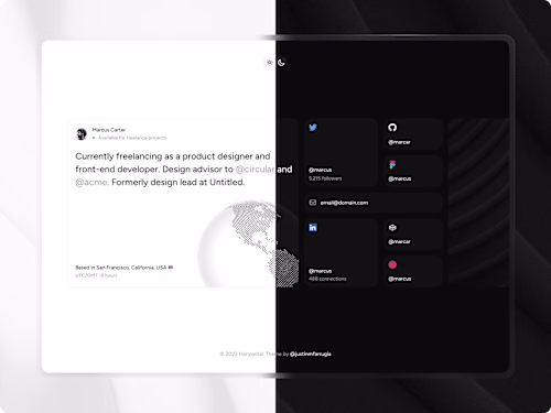 Horizontal · Portfolio Template for Framer