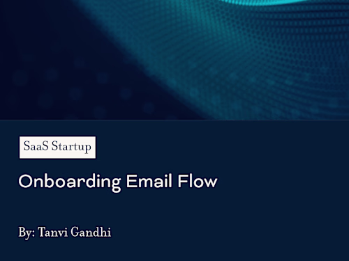 Created Email flow for Sign-up leads