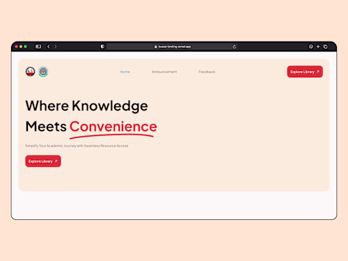 BUESA E-library Landing Page