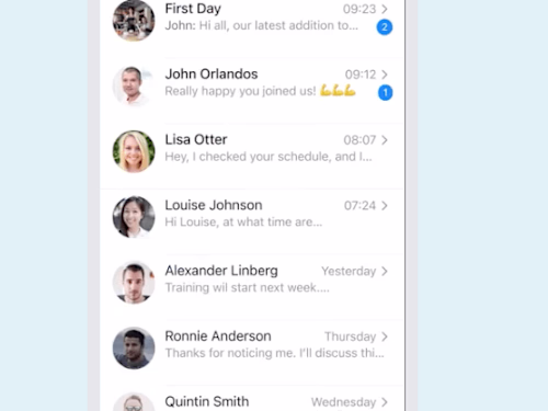 OneTeam's iOS app