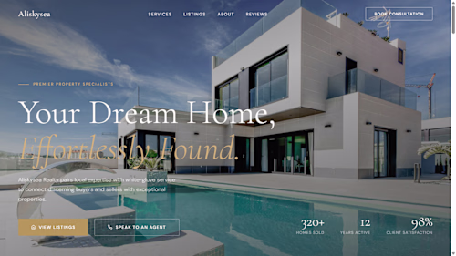 A luxury coastal real estate