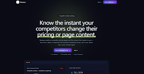 My Saas project monitoring websites and get noted for change...