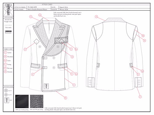 Technical Fashion Flats — Various Projects