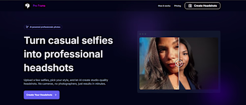 With Pro Frame you can turn casual selfies in studio quality...