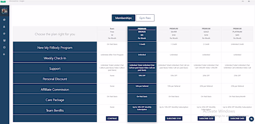 Online Fitness Club/Gym