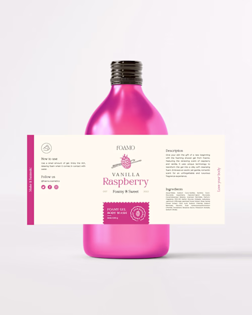Label design. Foamo
