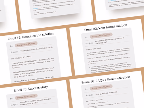 Email Copy | 6 Email Win-Back Series for ABES Medical School