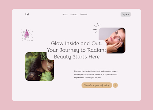 Iral: Wellness and Beauty Website Design