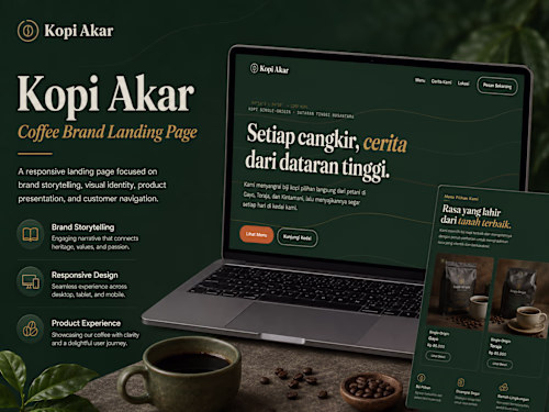 A responsive landing page concept