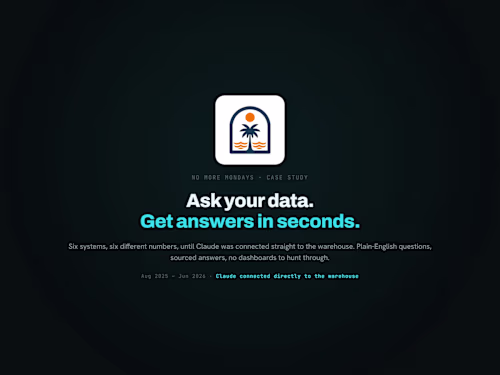 No More Mondays: Ask Your Data, Get Answers in Seconds
