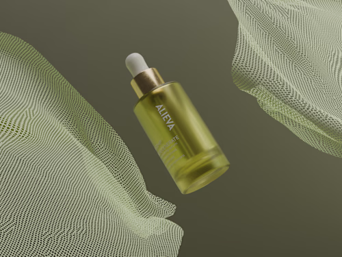This 3D cosmetic rendering showcases
