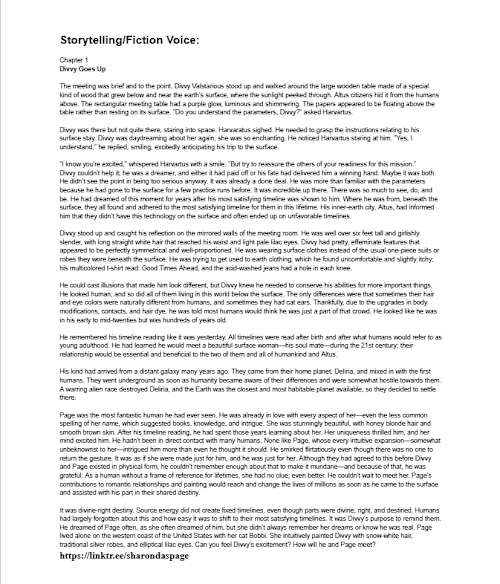 "Published Novella: The timeline of