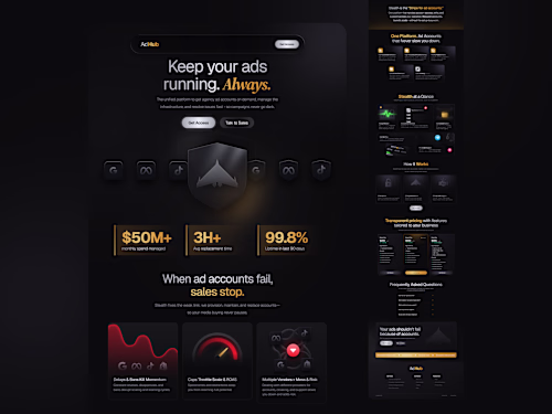 Apptics Stealth Landing Page and Brand Identity