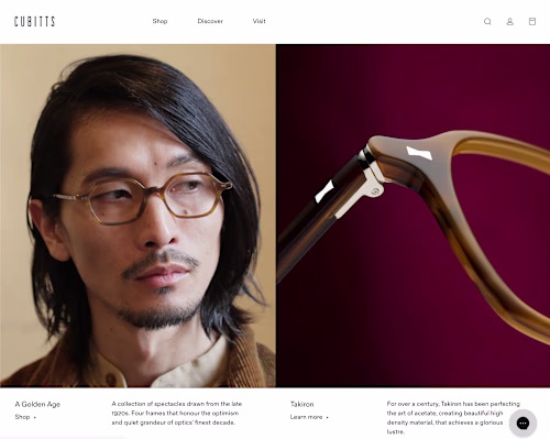Cubitts Eyewear Product Page Management