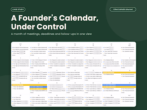 Calendar Management for a Nonprofit Founder