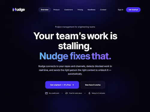 Nudge is an AI powered workspace