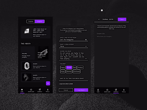 Rethinking dream apps - UI/UX design