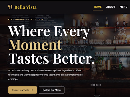 Bella Vista | Luxury Dining Experience