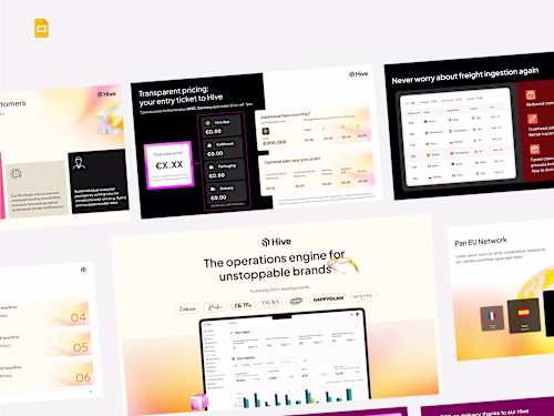 Google Slides Template & Sales Deck Design For Hive