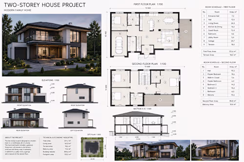 Two-Storey House: Concept to Presentation