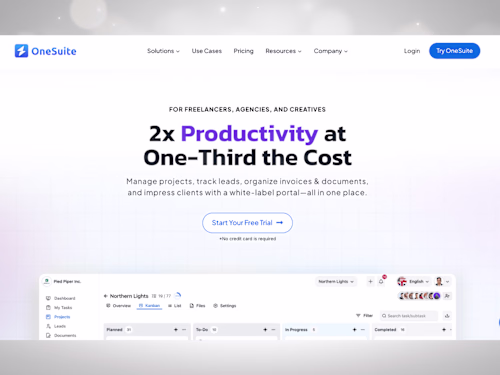 OneSuite | A complete SASS | Web app using React,Next & Node