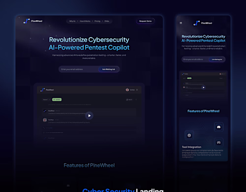 Cyber Security Landing Page Design