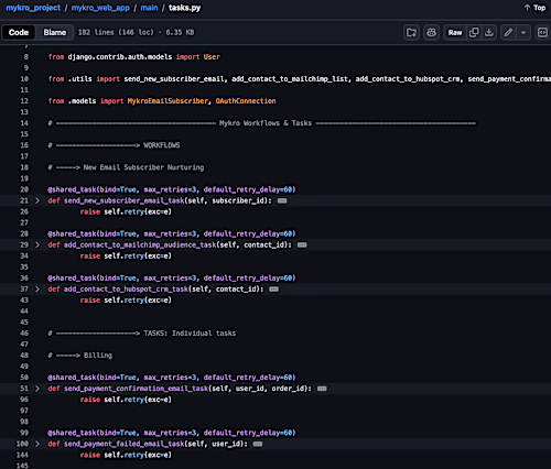 Created automated workflows and asynchronous