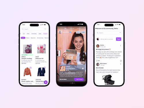 Social Media Shopping Mobile App Design