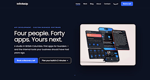 InfiniteUp.dev: Built via Claude MCP + WordPress